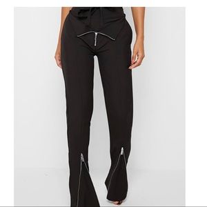 MANVIER DE VOIR WIDE LEG HIGH WAISTED TROUSERS
